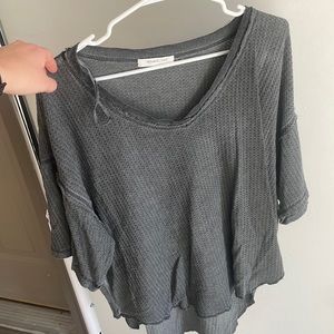 Waffle knit T-shirt